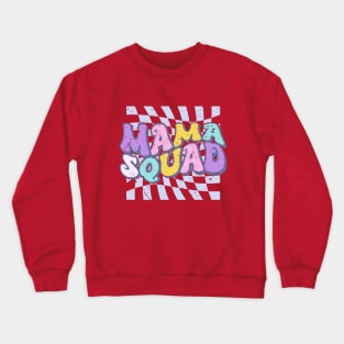 Mama squad - retro checkered Crewneck Sweatshirt